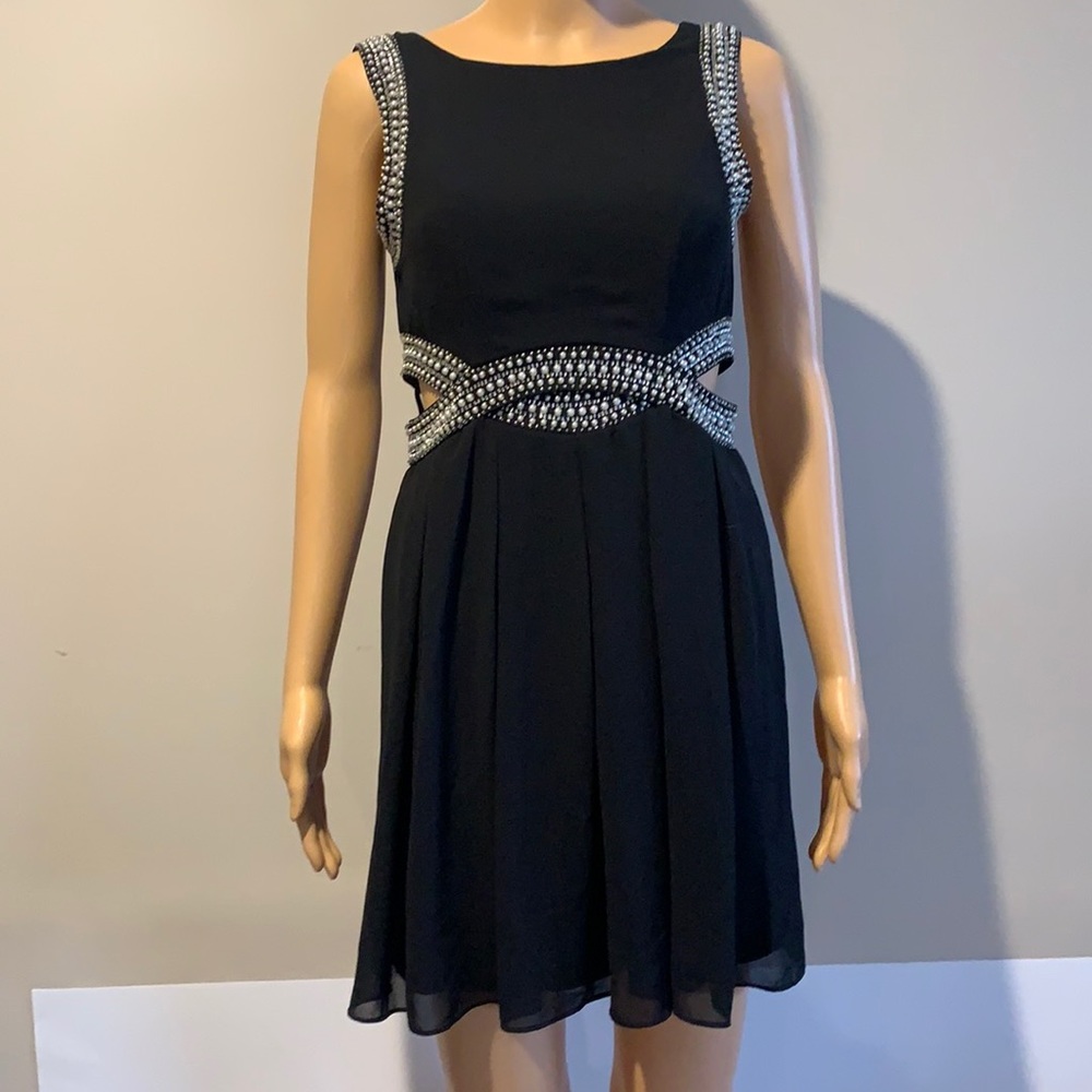 Beaded cut out dress